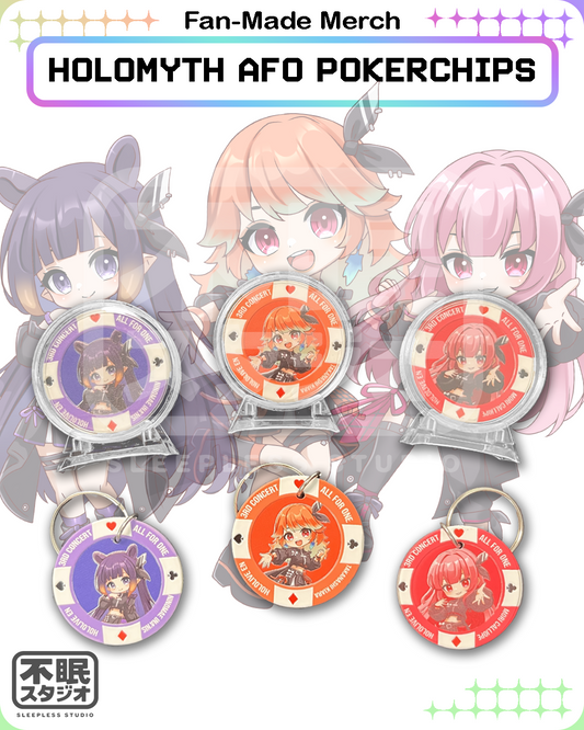 HoloMyth All For One Memorial PokerChips KeyChains