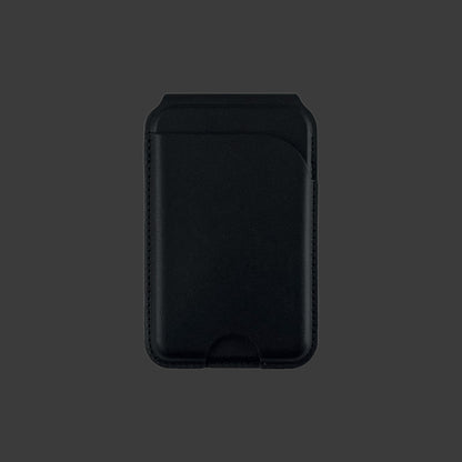 Black personalised MagSafe-compatible card wallet, front view
